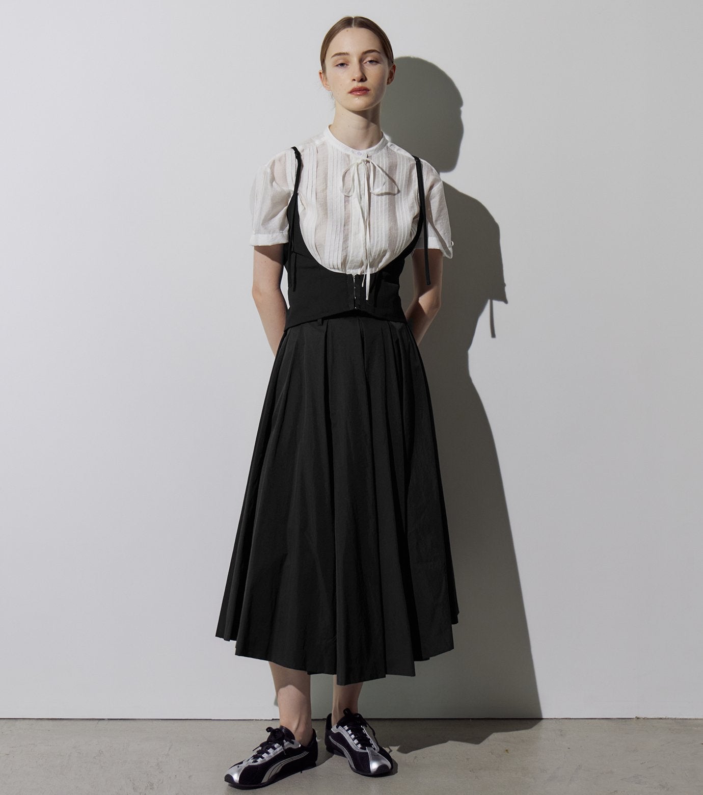 Taffeta Midi Skirt