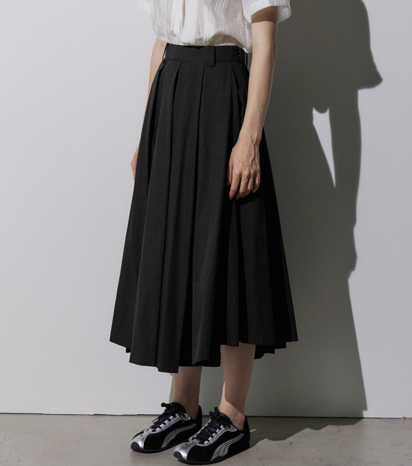 Taffeta Midi Skirt