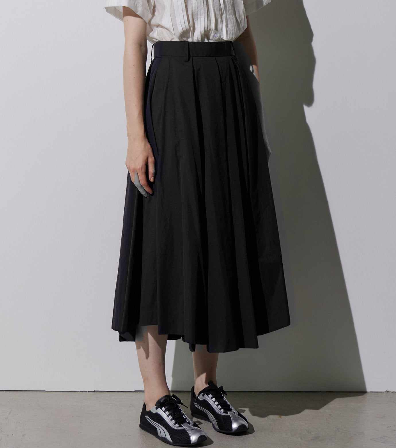 Taffeta Midi Skirt