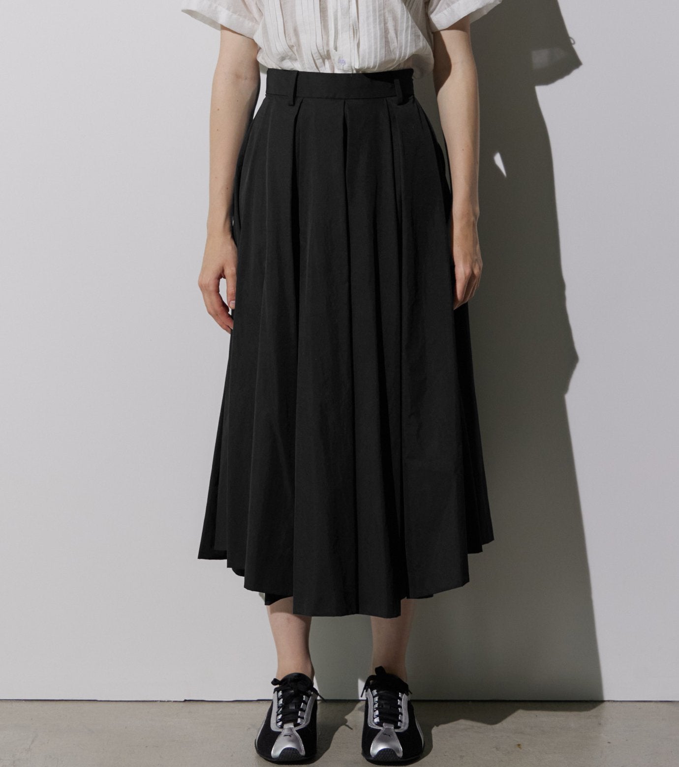 Taffeta Midi Skirt