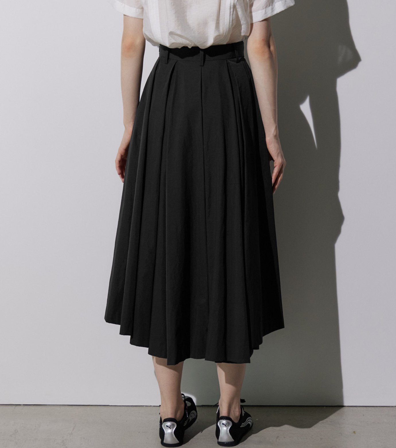 Taffeta Midi Skirt