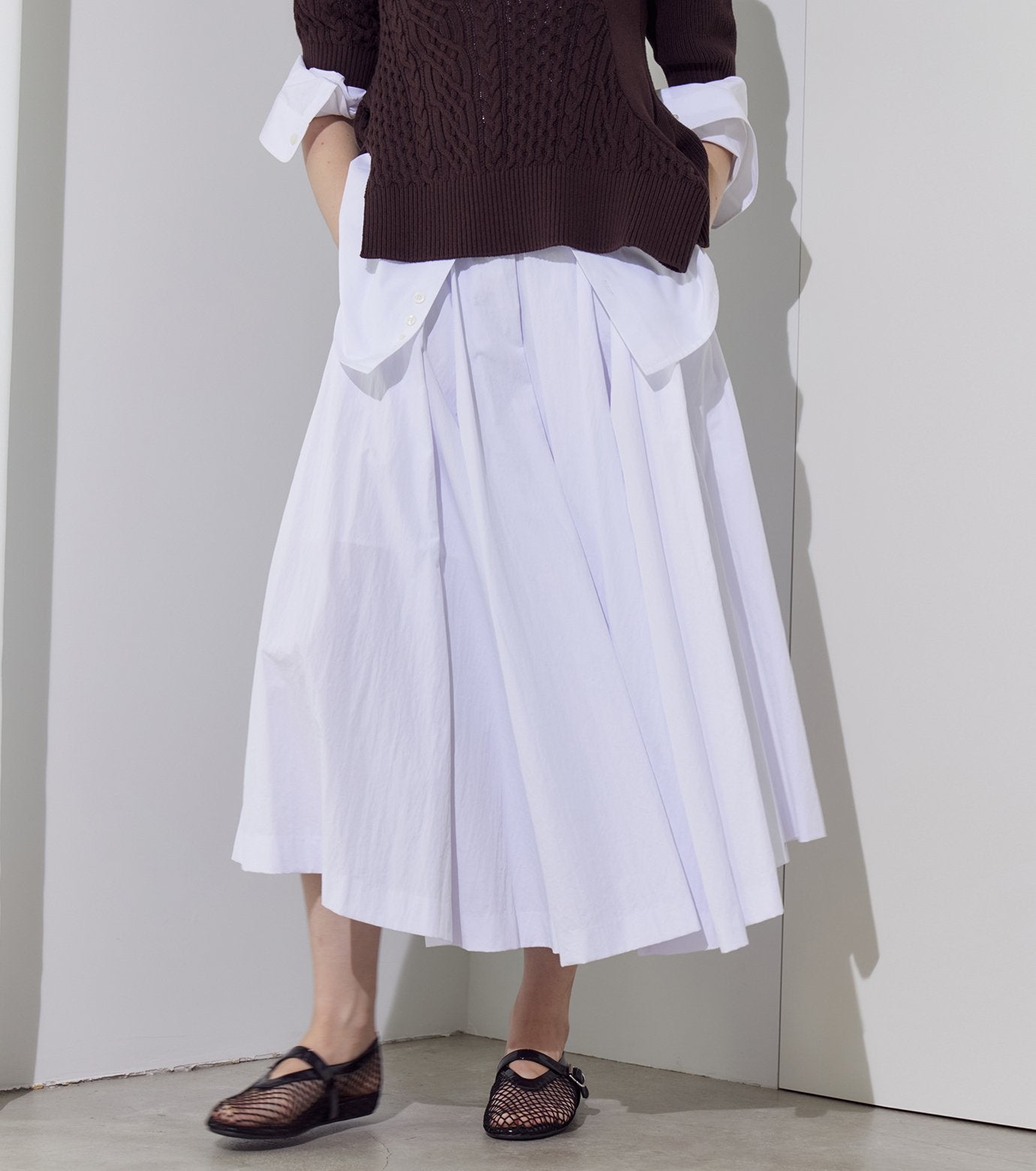 Taffeta Midi Skirt
