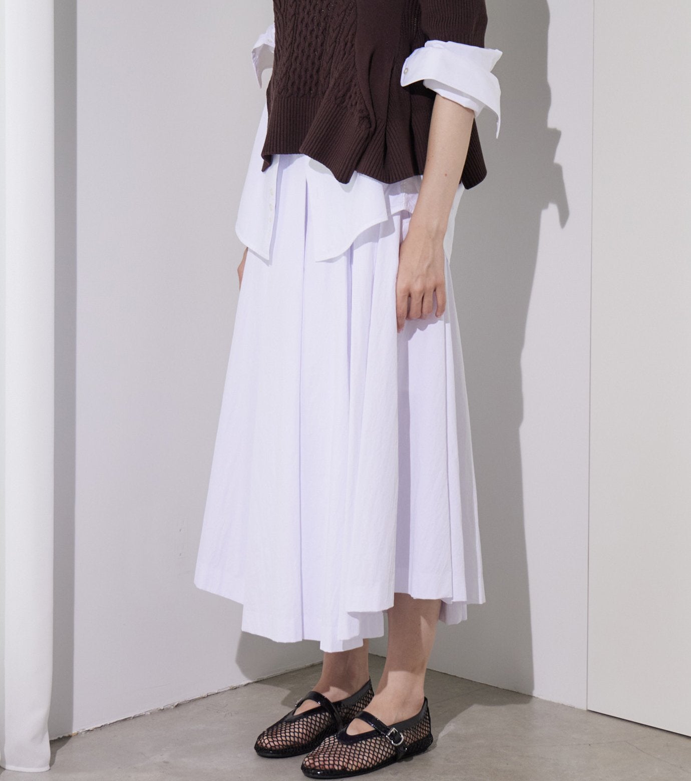 Taffeta Midi Skirt