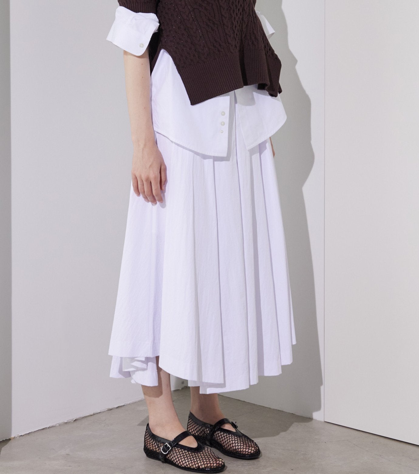 Taffeta Midi Skirt