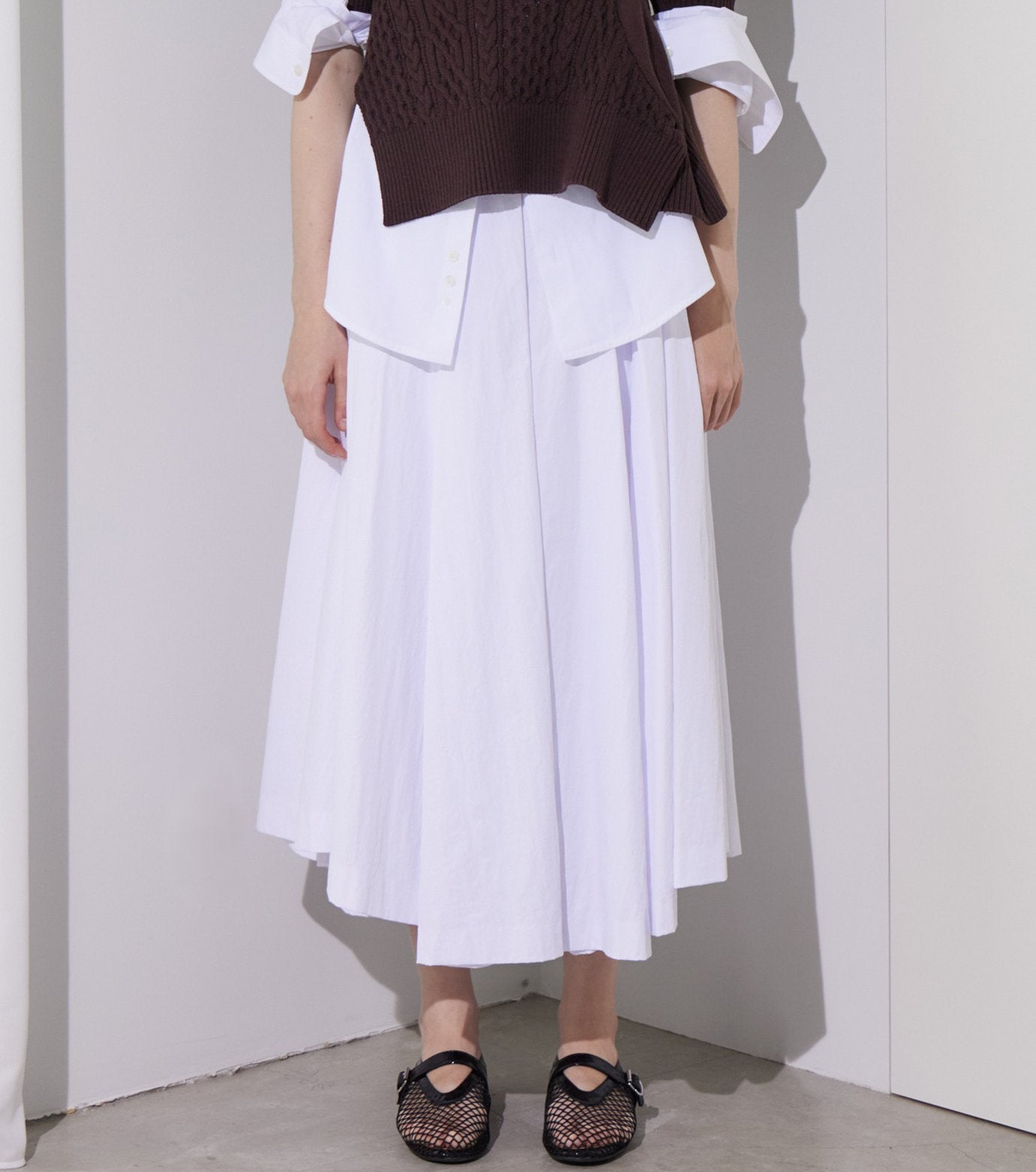 Taffeta Midi Skirt