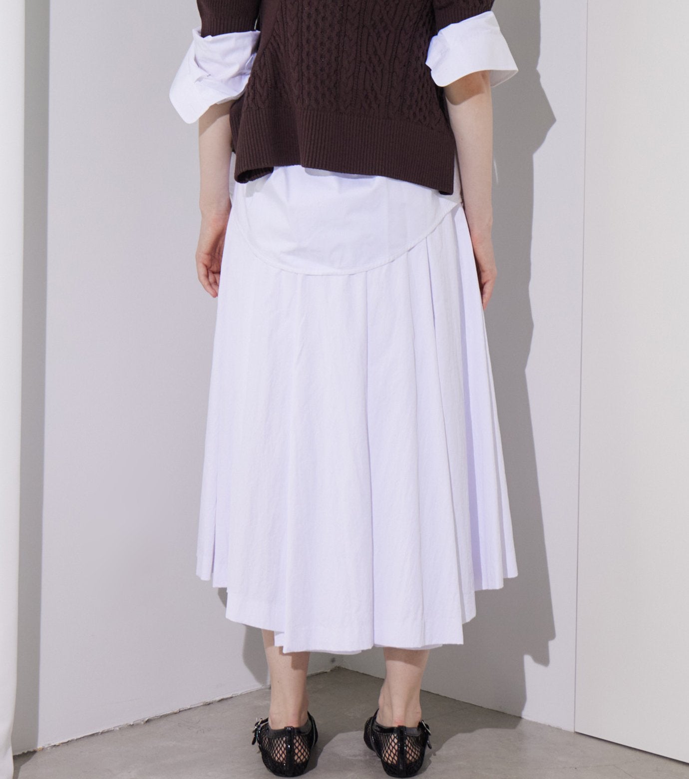 Taffeta Midi Skirt