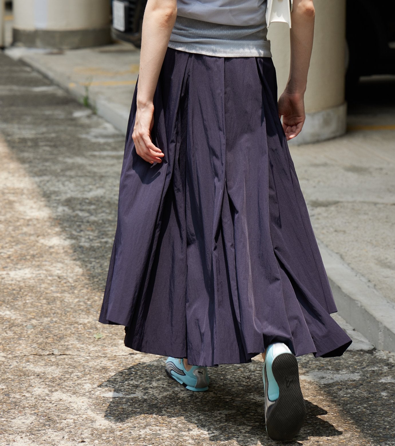 Taffeta Midi Skirt
