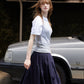 Taffeta Midi Skirt
