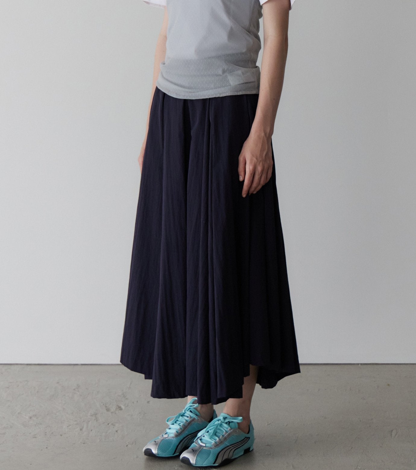 Taffeta Midi Skirt