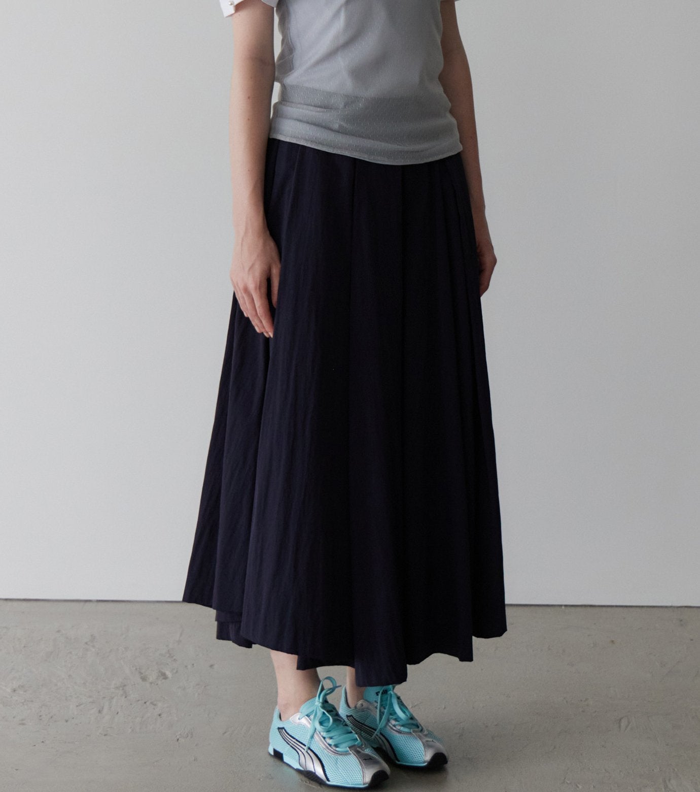 Taffeta Midi Skirt