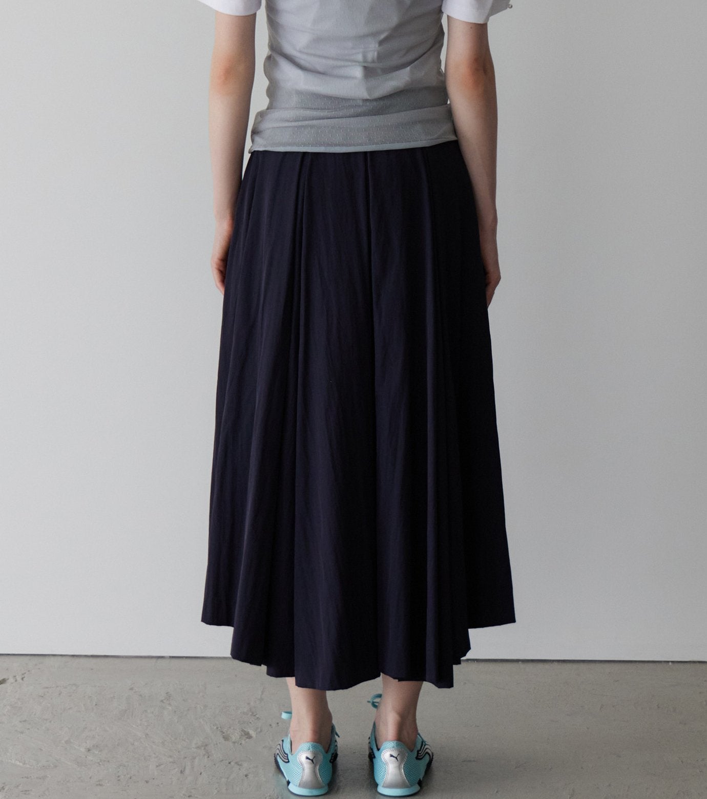 Taffeta Midi Skirt
