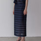 Jacquard Sheer Stripe Pencil Skirt