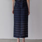 Jacquard Sheer Stripe Pencil Skirt