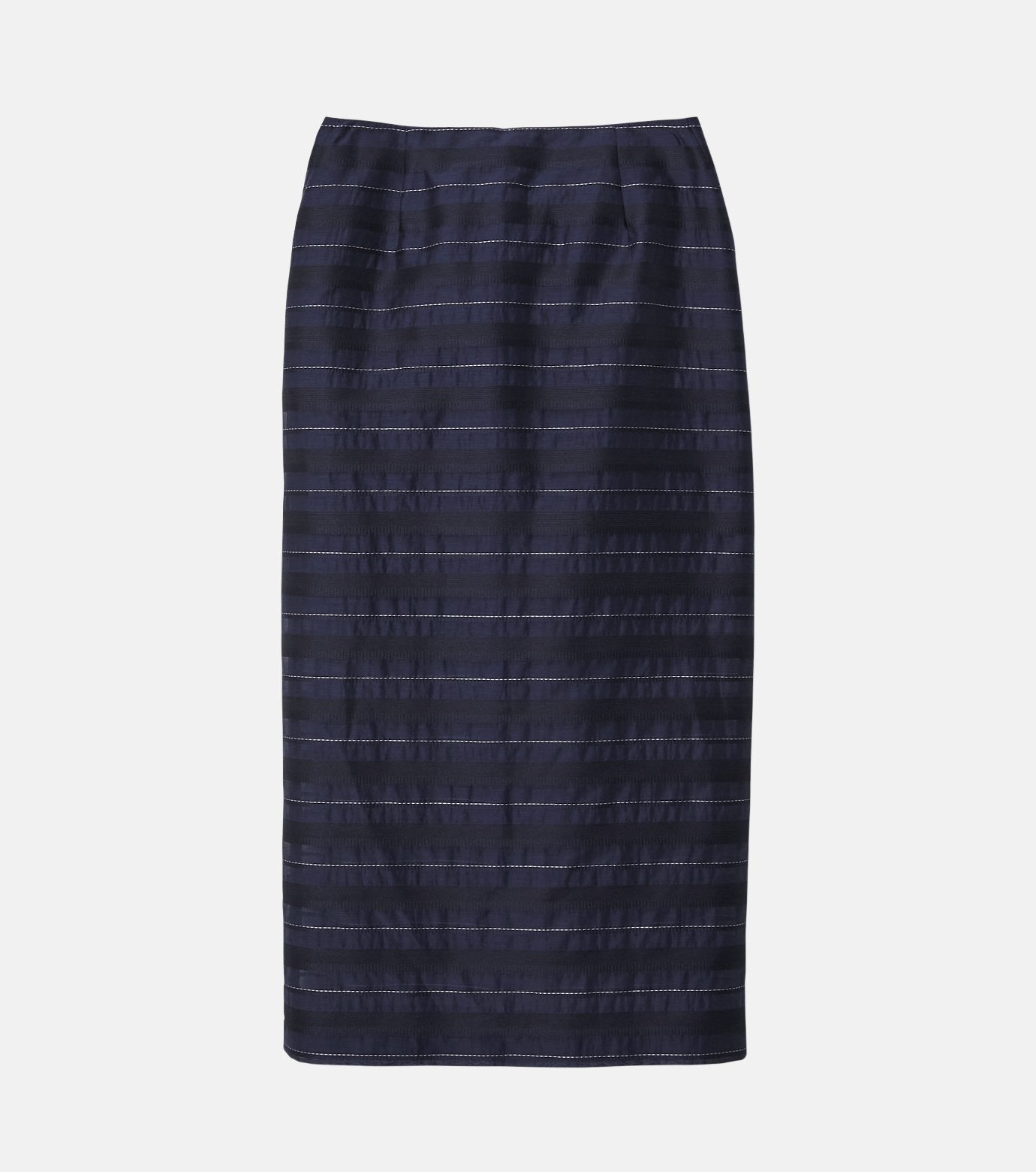Jacquard Sheer Stripe Pencil Skirt