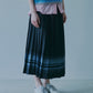 Pleated Skirt w/Multi-Striped Print