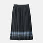 Pleated Skirt w/Multi-Striped Print