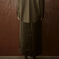 Tucked Satin Maxi Skirt