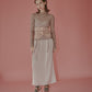 Tucked Satin Maxi Skirt