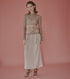 Tucked Satin Maxi Skirt