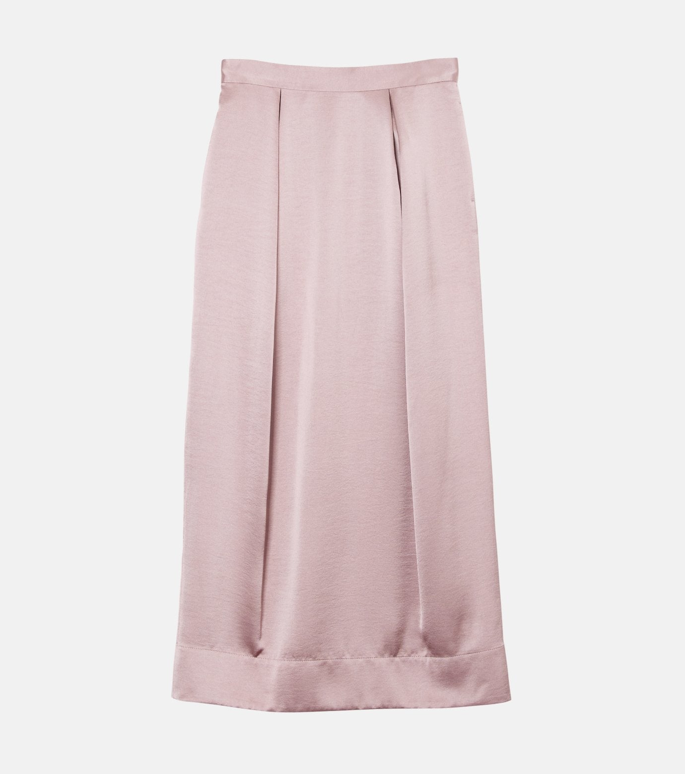 Tucked Satin Maxi Skirt