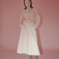 Gingham-Print Bonded Skirt