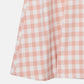 Gingham-Print Bonded Skirt