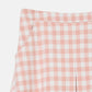 Gingham-Print Bonded Skirt