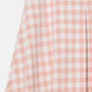 Gingham-Print Bonded Skirt