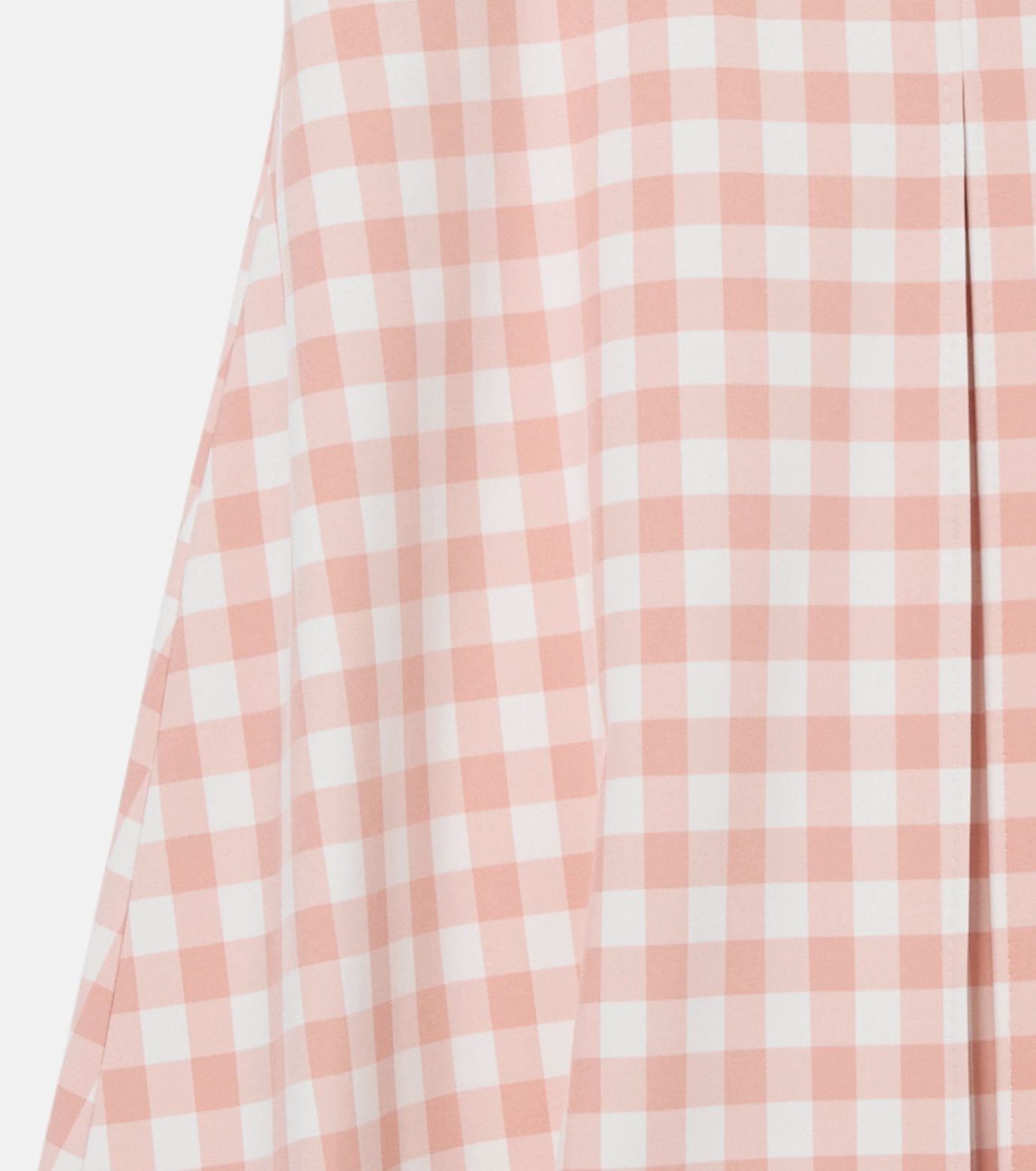 Gingham-Print Bonded Skirt
