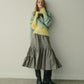 Taffeta Gathered Midi Skirt