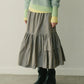 Taffeta Gathered Midi Skirt