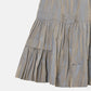 Taffeta Gathered Midi Skirt