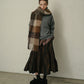 Taffeta Gathered Midi Skirt