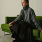 Taffeta Gathered Midi Skirt