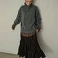 Taffeta Gathered Midi Skirt