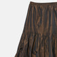Taffeta Gathered Midi Skirt