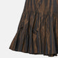 Taffeta Gathered Midi Skirt
