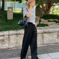 Satin Relax Fit Pants