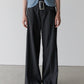 Relaxed Fit Trousers w/Wide Belt