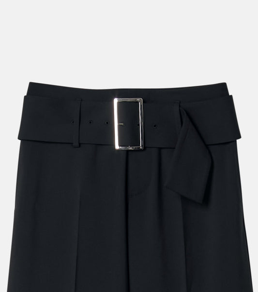 Relaxed Fit Trousers w/Wide Belt