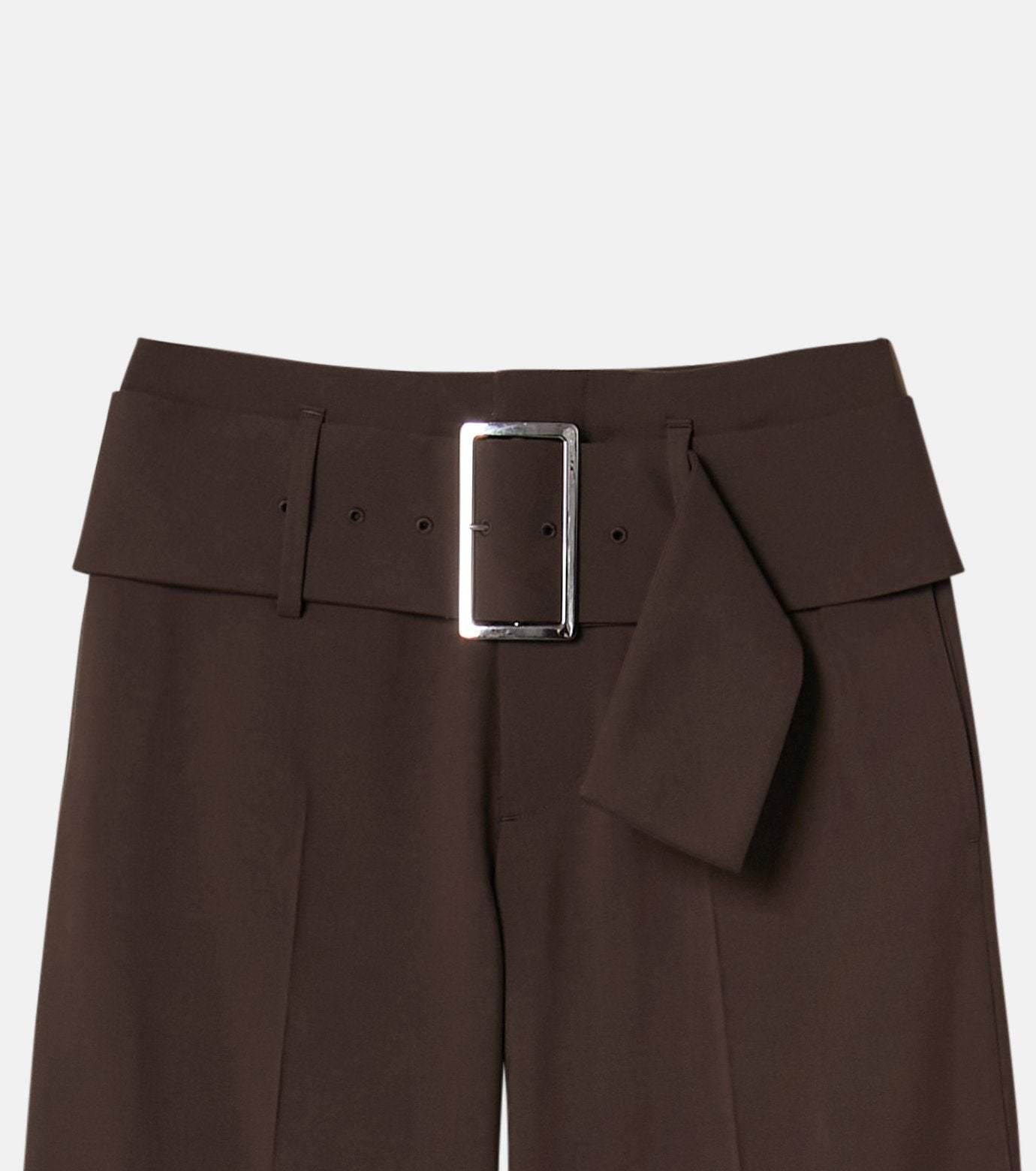 Relaxed Fit Trousers w/Wide Belt