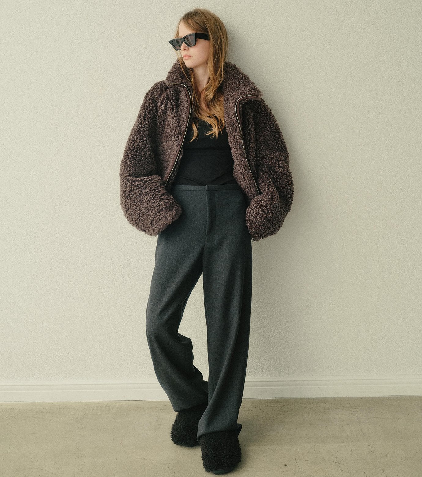 Relaxed Wool Double-Cloth Pants