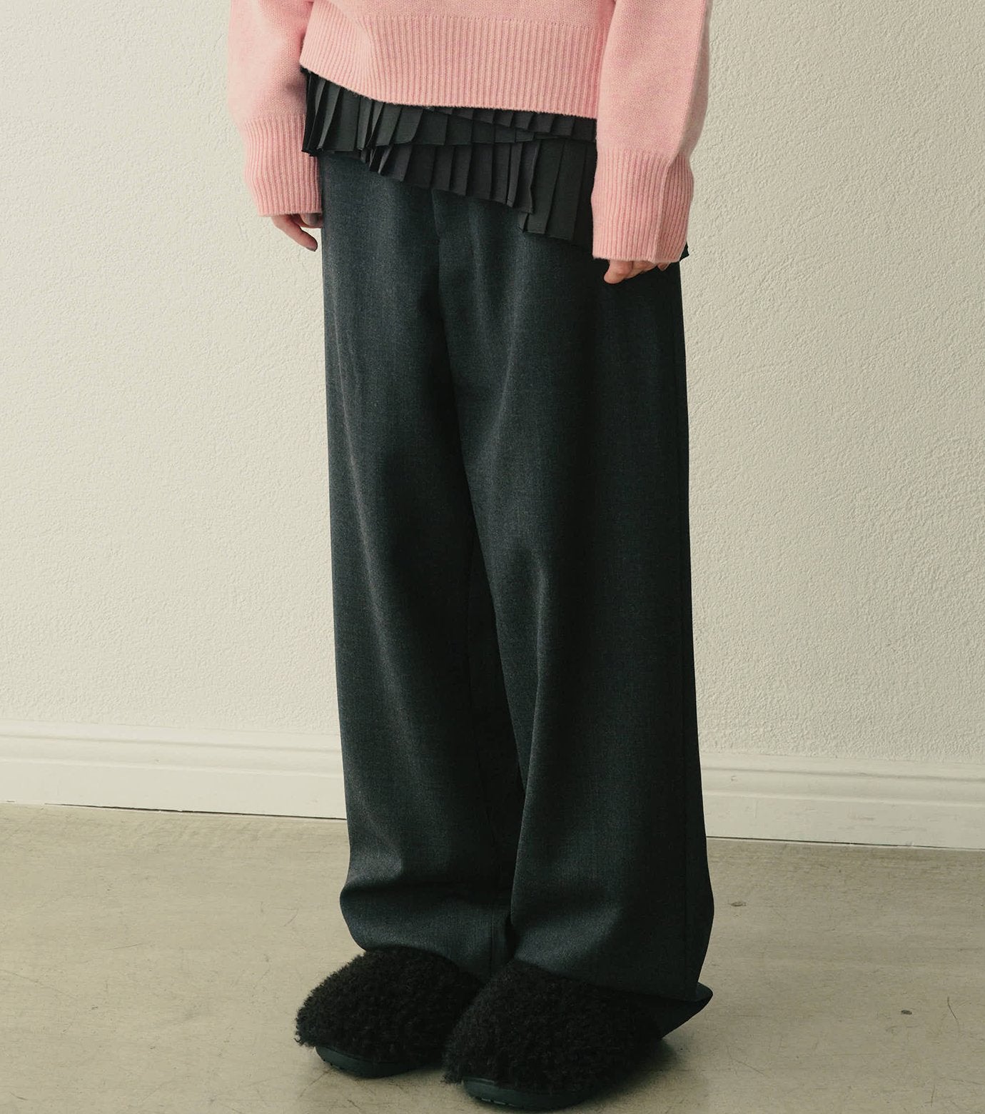 Relaxed Wool Double-Cloth Pants