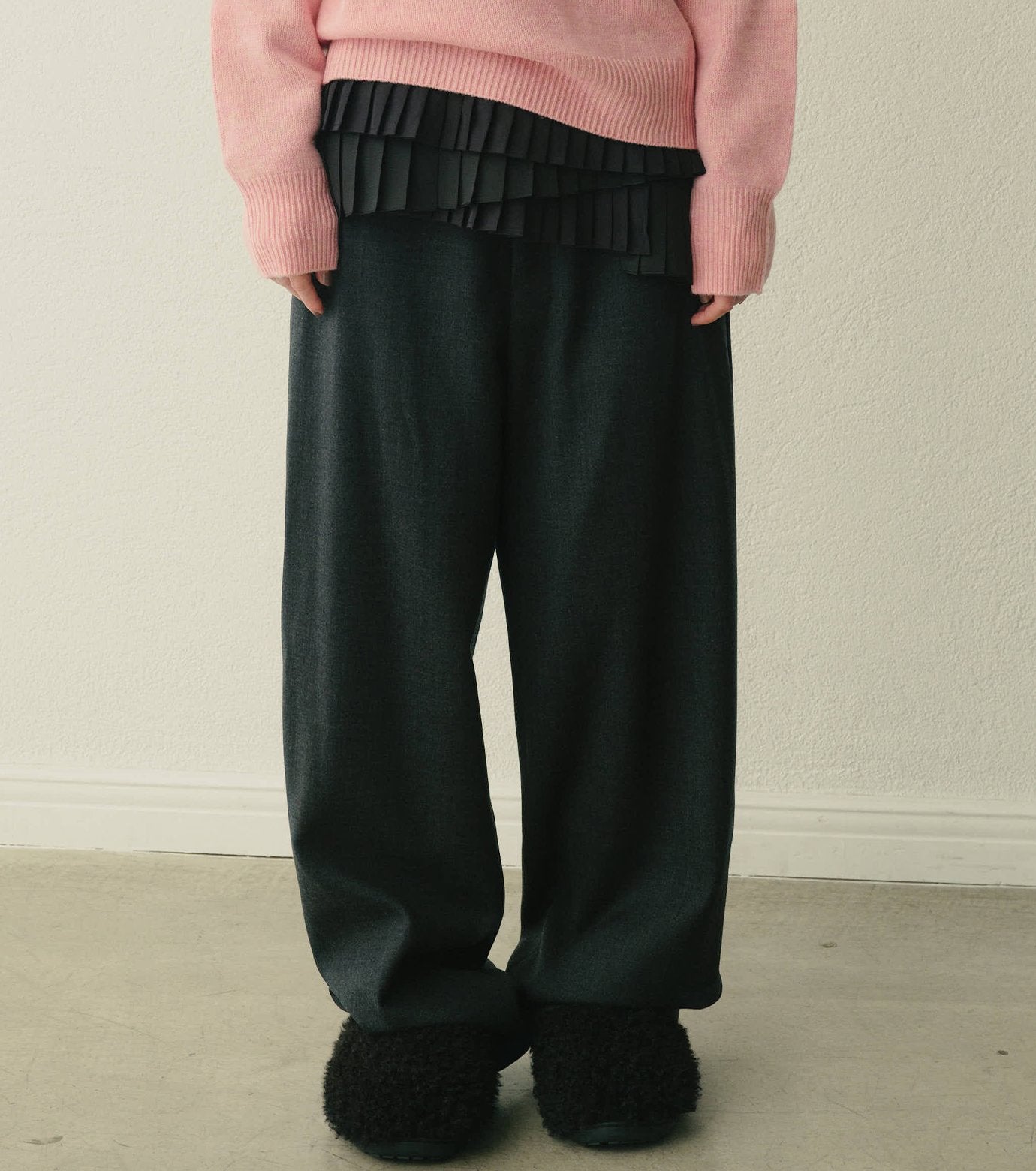 Relaxed Wool Double-Cloth Pants