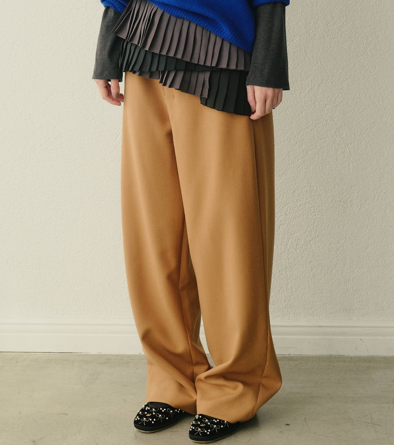 Relaxed Wool Double-Cloth Pants