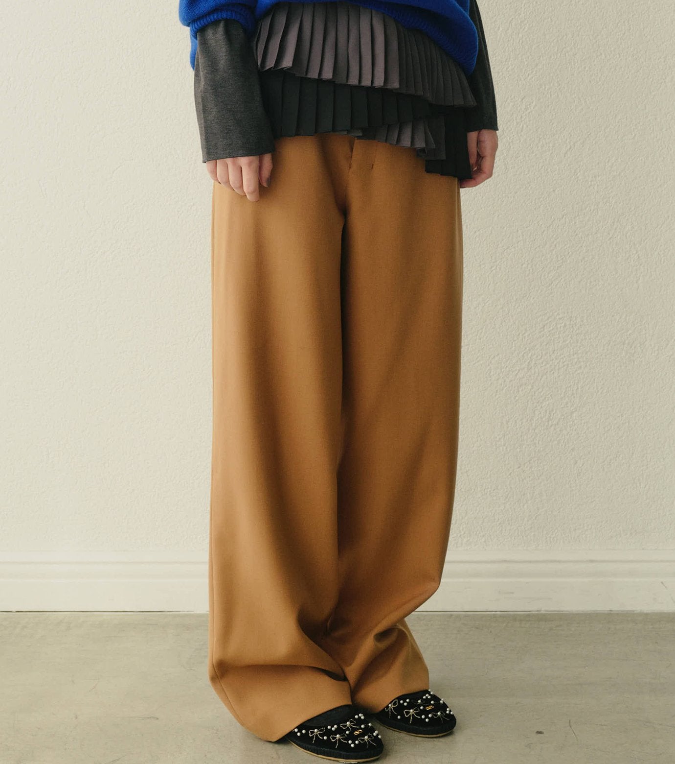 Relaxed Wool Double-Cloth Pants