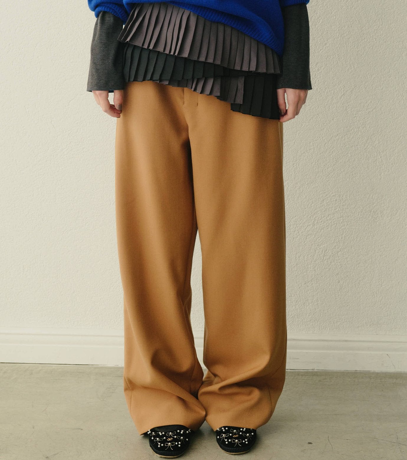 Relaxed Wool Double-Cloth Pants