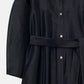 Organza Belted Shirt Dress