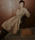 Organza Belted Shirt Dress