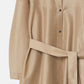 Organza Belted Shirt Dress